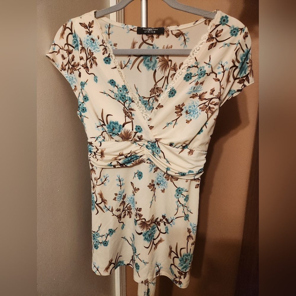 B. Moss Wemons Medium Stretch Floral Dress Shirt